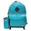 Nylon + 420D Polyester Blue Color Casual backpack with tablet compartment + Mobile phone pouch