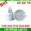 Brand new 240v led spot lighting COB chip 6000k 6500k pure white 5W dim gu10 led spotlight for ourdoor lighting