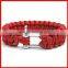 fashion stainless steel gold clasp 550 glow-in-the-dark paracord bracelet