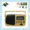 Gold Multiband Portable AM FM Digital Tuning Clock Radio