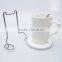 Rotation Cup Holder with Stainless Steel Stirrer and Water-Absorbing round ceramic coaster