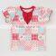 Japanese high quality wholesale products infants baby toddler clothing printed patchwork fabric desgin t-shirts for girls