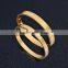 Novelty Luxury Gold-plated Stainless Steel Wedding Plaid Bangles SMJ0035