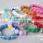 Fashion bead shape mix color silicone bracelets , 2015 lucky beads bracelet