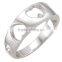 LOW MOQ Love Sterling Silver Diamond Accent Heart Band Ring For Girl