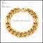 9inch-36inch Stainless Steel Gold Plated Curb Mens Cuban Chain Necklace Bracelet