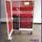 Hot sale folding metal logisitc moving mesh roll container with plastic base panel