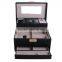 high grade pu black wholesale make up case