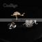 Fashion Jewelry Rhinestone Snail Cuff-Link Gold Silver Unisex Chirstmas Party Gift Promotion Apparel Accessories