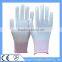 13 Gauge White Nylon Shell PU Safety Glove Cleanroom PU Glove Factory Direct Sale