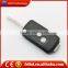 Hot sale Peugeot 407 2 buttons flip remote key shell with groove blade for cars