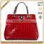 S357-A2307 gorgeous red handbags elegant lady satchels factory price crocodile handbags 2015 leather