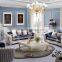 High Quality Post Modern Living Room Furniture Sofa With Crystal Buttons/Chesterfield Leather/fabric Sofa AL044
