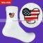 usa logo socks embroidery logo stocking custom bulk cotton socks