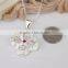 wholesale 925 sterling silver flower necklace with ruby stone