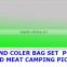 2 in1 BBQ grill and coler bag set portable charcoal food meat camping picnic