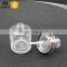 Cute round glass lotion pump bottle with aluminium cream pump and plastic cap