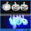 embossed cute pumpkin shape silicone led light keychain