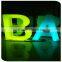 exhibition room led front and back lighting numbers sign