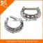 Wholesale Stainless steel Princess Clear Gemmed Septum Clicker for women Body Piercing Jewelry