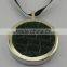 38mm Metal round solid perfume container /lip gloss necklace, with changeable pu sticker ,various design, OEM design<DXCA9016>