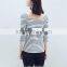 woman clothing spring 2016 slim fit stripe tee shirts women wear