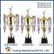 Wholesale Black Plastic Base Three Sizes Sports Awards Trophies Gold Plated Craft Souvenirs Metal Golden Trophies 3025ABC Trophy