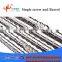 150mm single extruder screw barrel for HDPE LDPE film blow molding