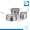 3 Pieces of Stainless Steel Square Stock Soup Pot Set