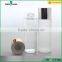 100ml frosted round glass lotion bottle with screw cap