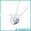 Sterling Silver Zircon Heart Pendant Necklace Gift for Mother's Day