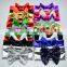 Beautiful Fancy Baby Knit Headbands with Bows - glitter sequin bow with shiny elastic hairbands