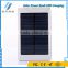 6000mAh Two-sided Dual-USB Solar Power Bank LED Torch Light for iPhone Silver