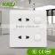 Best selling Bakelite 10A 250V electrical double gang switch socket