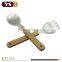 2pcs acacia wood handle salad utensil set