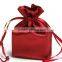 satin set bags Comestic gift set bags with draw string