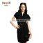 Fashion Cashmere Winter Knit Black Dress, Ladies Black Cashmere Winter Dress