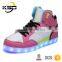 2016 The Latest High Neck Shoes For Men LED Light Up Shoes