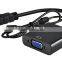 HDMI male to VGA female adapter with 3.5 audio cable +usb micro power