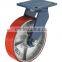 Top Plate Swivel Heavy Duty PU Industrial Caster Wheel For Trolley