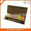 sticky memo pad with box,combin sticky notes ,plastic ruler sticky notepad