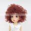 Wholesale short brown kinky curly wig for American girl doll