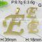 Fashion hot wholesale 316l stainless steel jewelry letter style gold color set