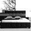 Black modren leather bed