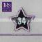 100% fashion design embroidery sequin patch with applique embroidery star patches three color design for cloting
