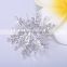 Wholesale Romantic Rhinestones snowflake shape Fashion Lady Wedding Dress Pearl Brooch
