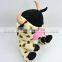 Stuffed white dairy cow&Educational toys&round mini plush cow