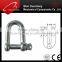 stainless steel security D shape shackles