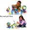 Silicone interlocking intelligence building block for child