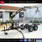 atv towable self powered log trailer with rotator crane,firewood trailer with grapple